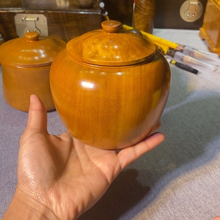 金丝楠金丝楠木小叶茶叶罐