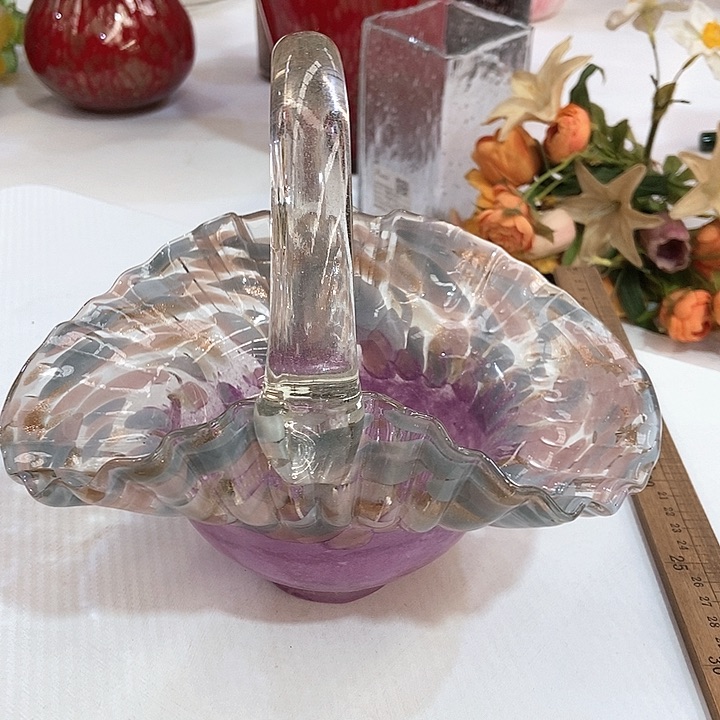 琉璃琉璃花瓶高21口21