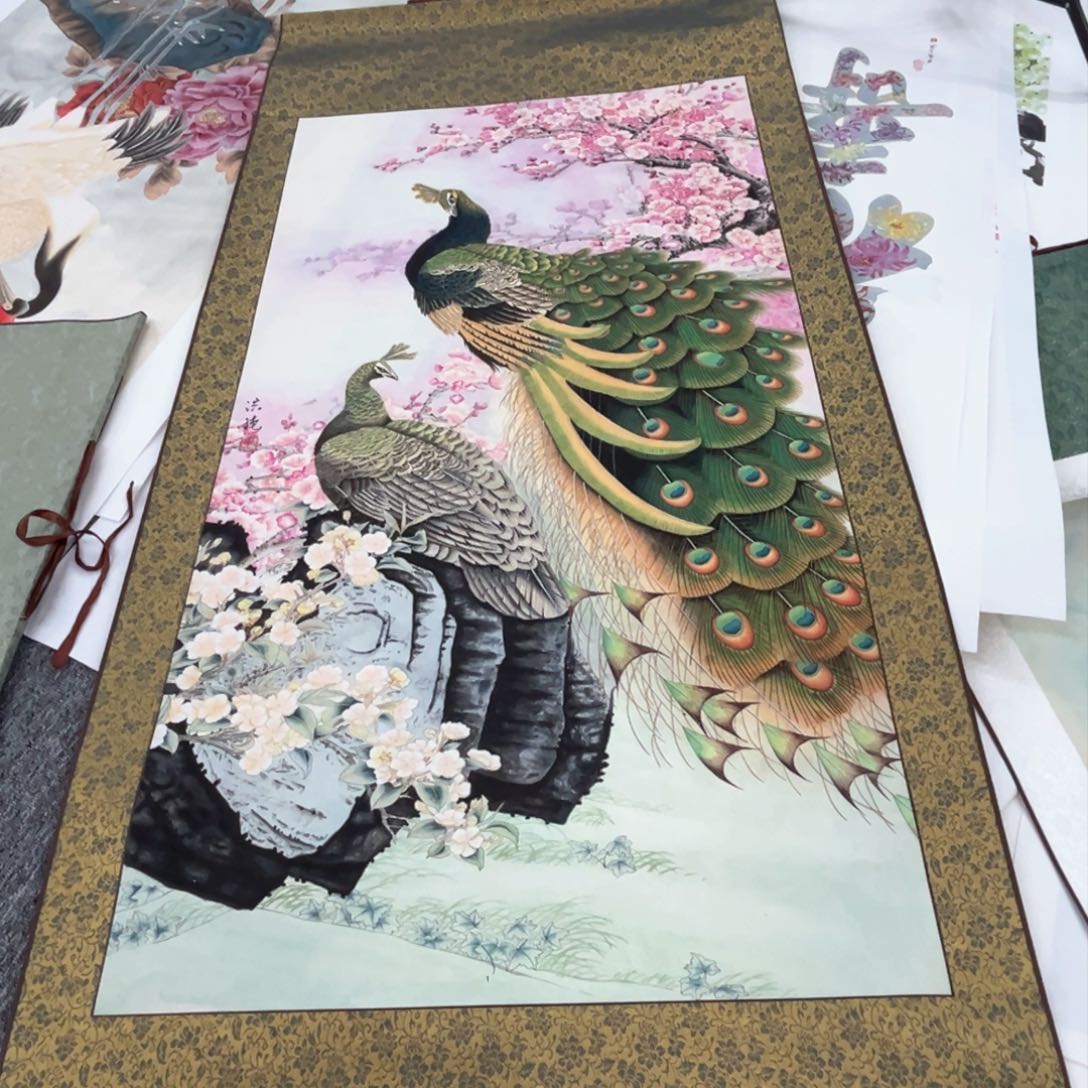 国画啊*?卷轴绘画微瑕介意慎拍