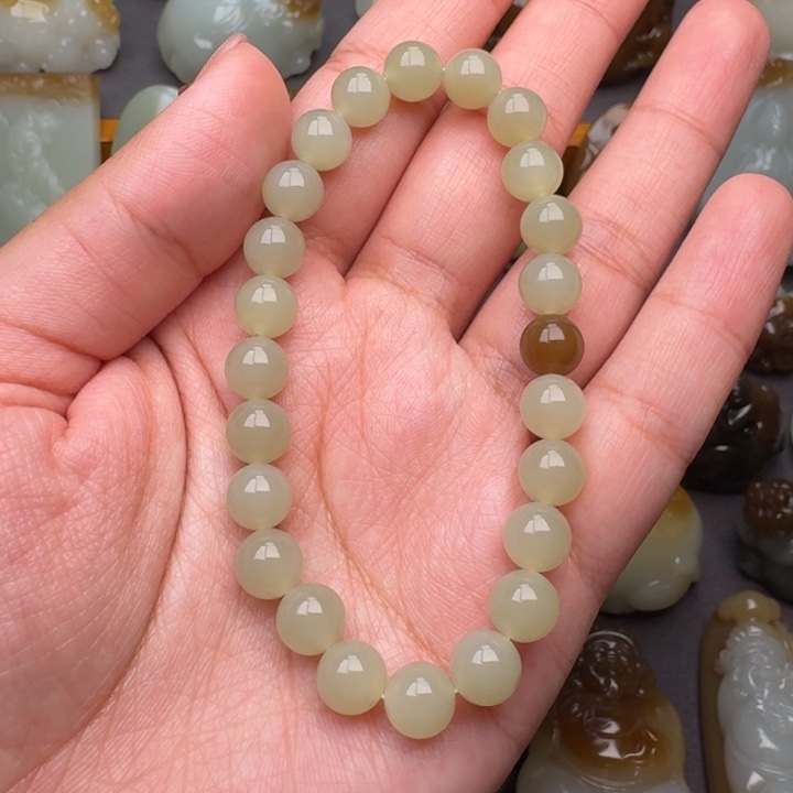 和田玉手串未镶嵌