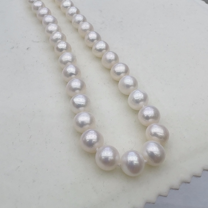 淡水珍珠银S925镶嵌颈饰198