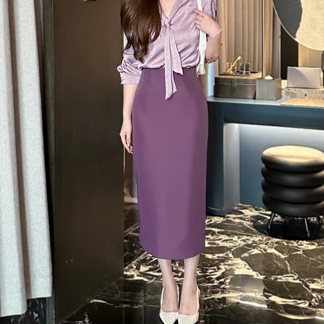 【西装直筒长裙】2025新女装半身裙轻奢百搭一步裙1828/1828-2