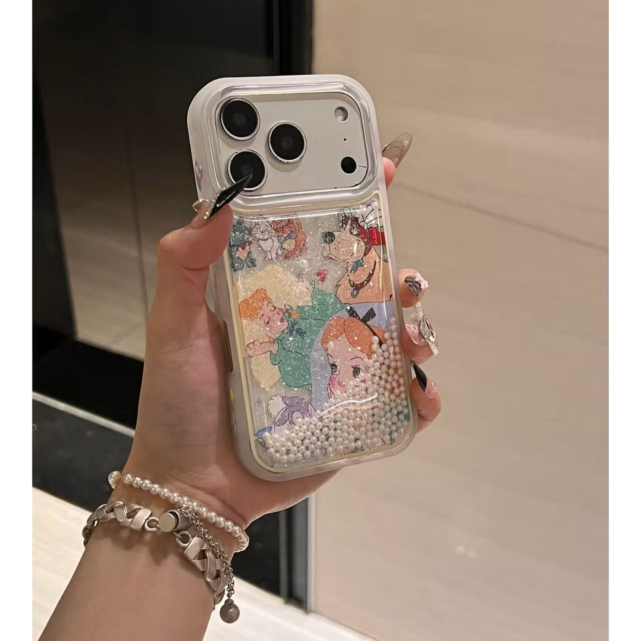 日韩ins简约流沙睡美人适用iPhone17promax苹果16手机壳15潮14/13