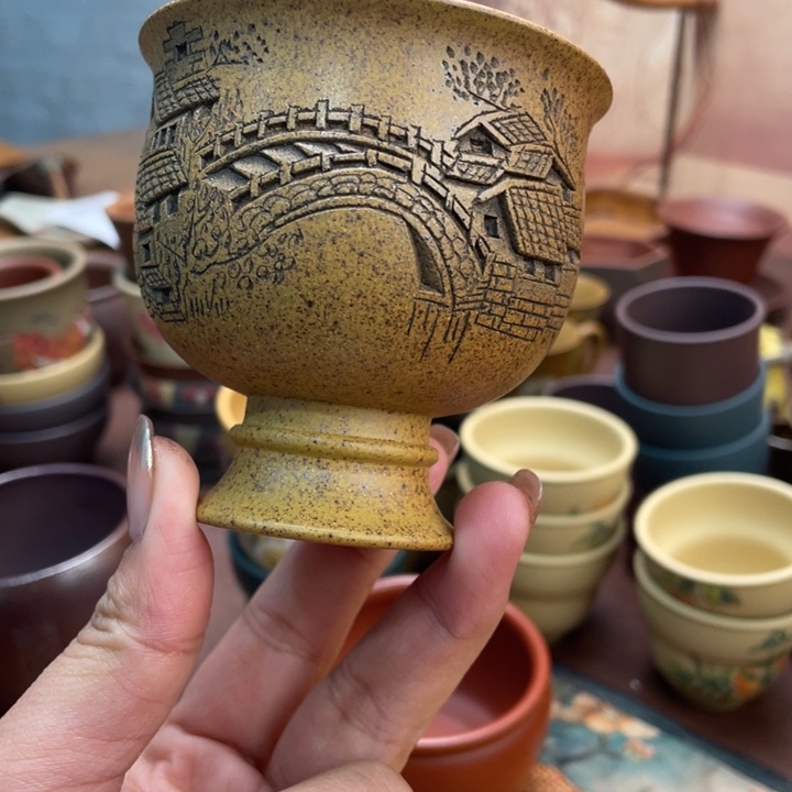 紫砂茶杯原矿紫砂主人杯