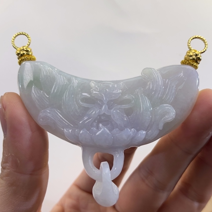 翡翠吊坠(赠链)未镶嵌代编织