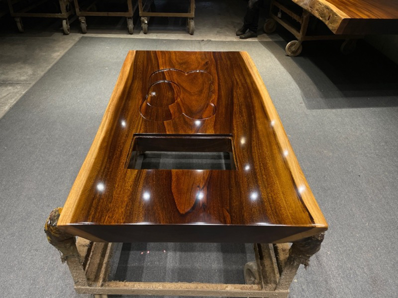 实木大板茶桌茶台 整块原木大板桌