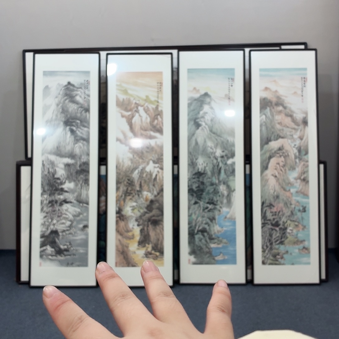 神***韵国画手绘作品160-45四副