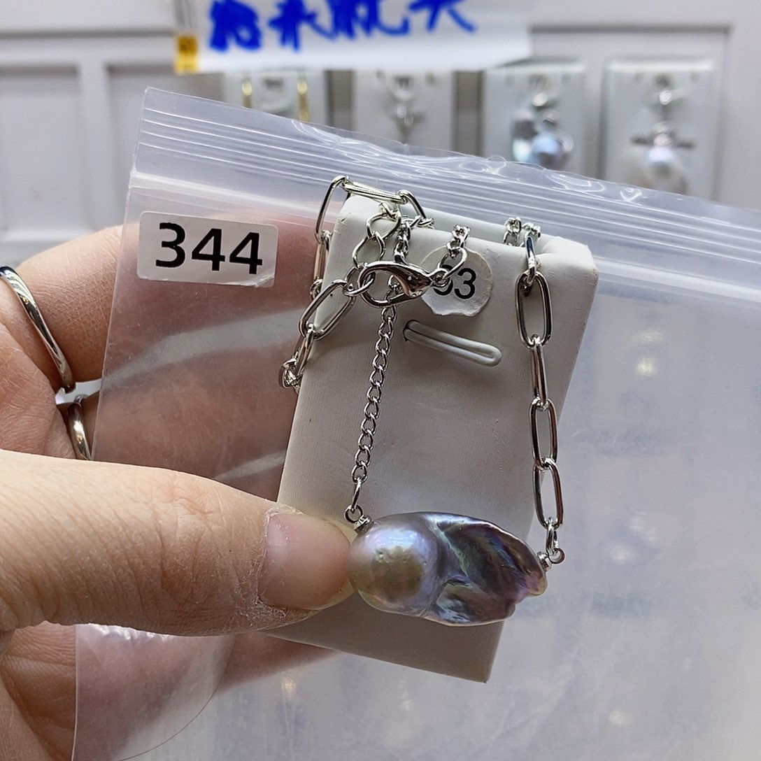 颈饰合金淡水珍珠