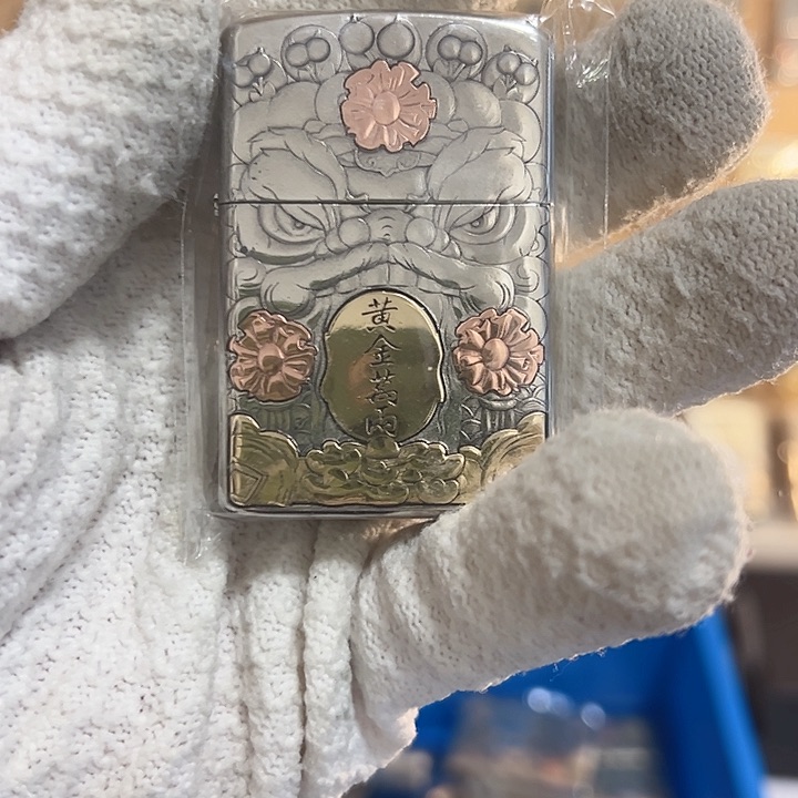 白铜浮雕镶嵌黄金万两