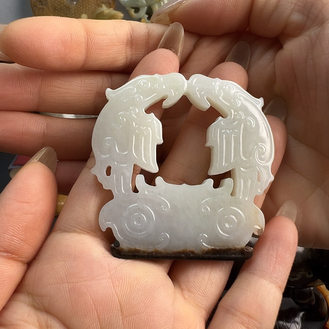 和田玉未镶嵌挂件阿*