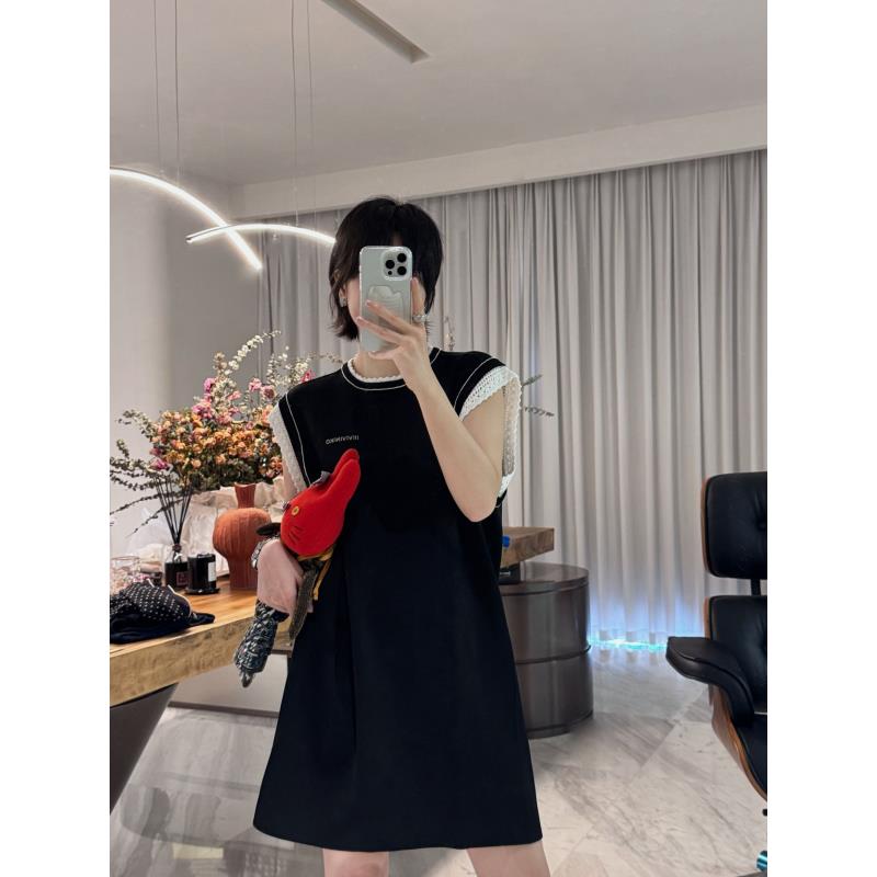 【针织无袖连衣裙】手钩花边针织无袖连衣裙 J25DX254