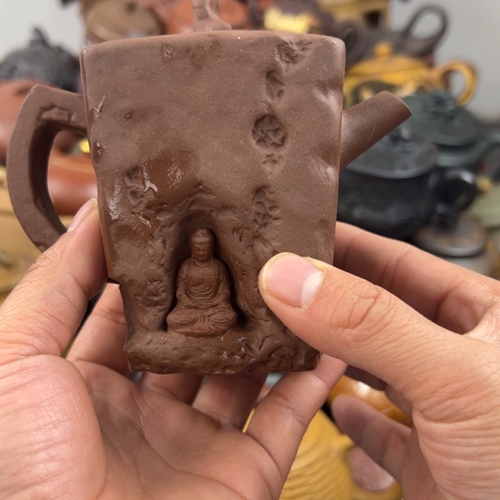 茶壶紫砂壶口毛边