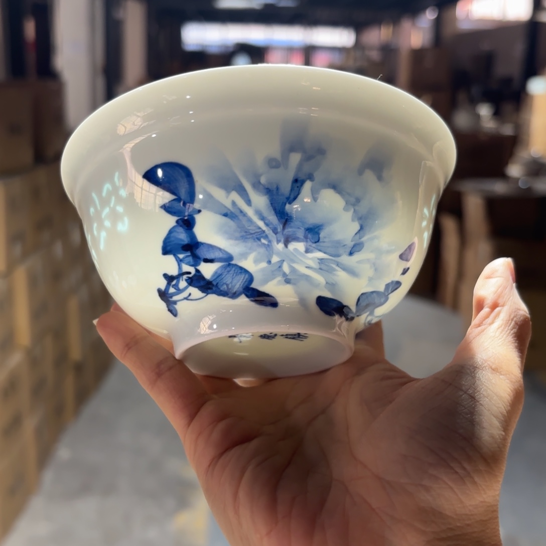 玉瓷景德镇陶瓷两只微瑕