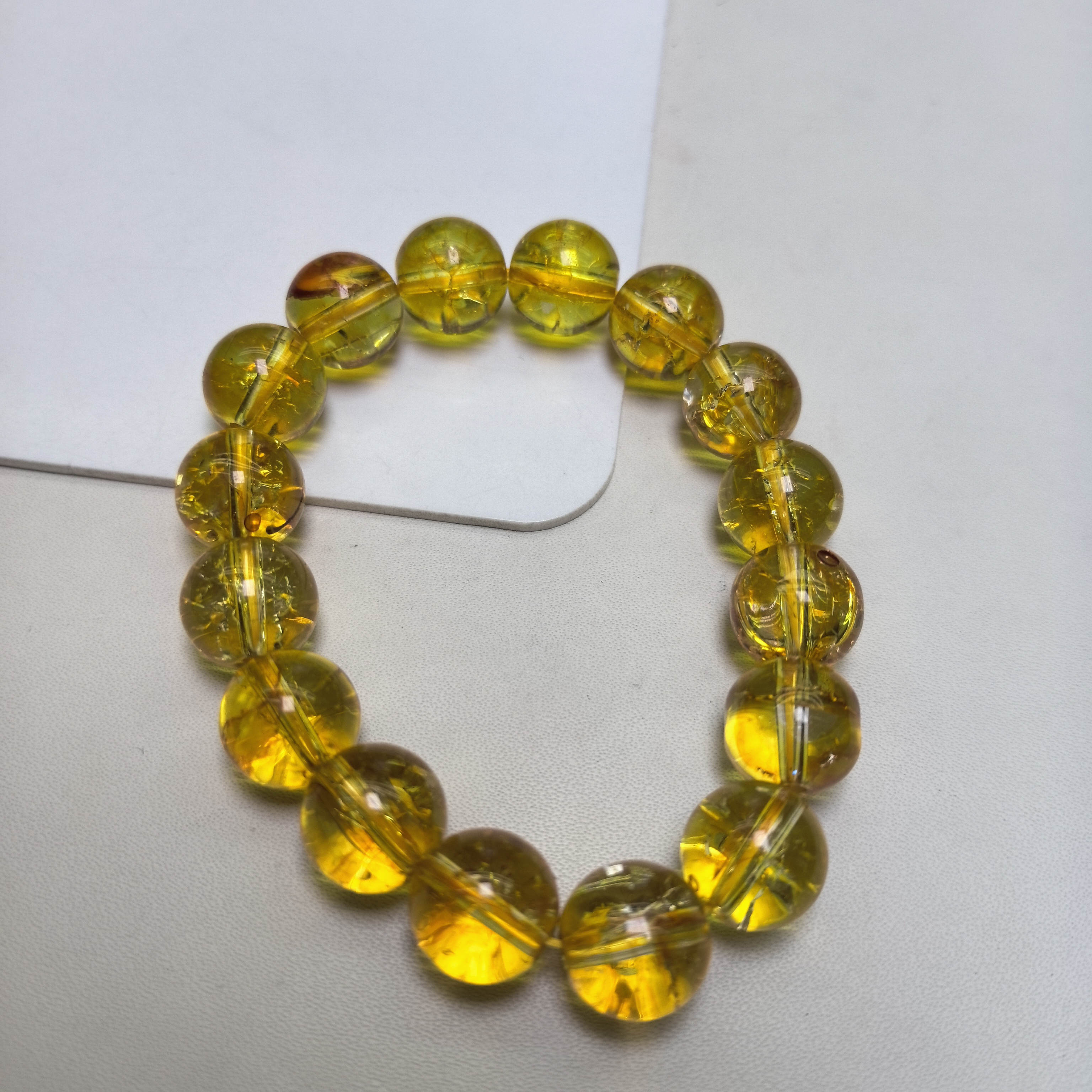 12mm黄色手串百搭时尚手链LJJ-30