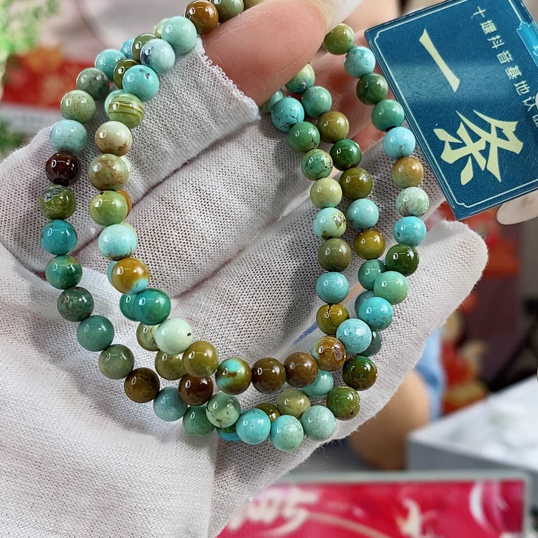 绿松石珠宝奇石未镶嵌多样性发货一条