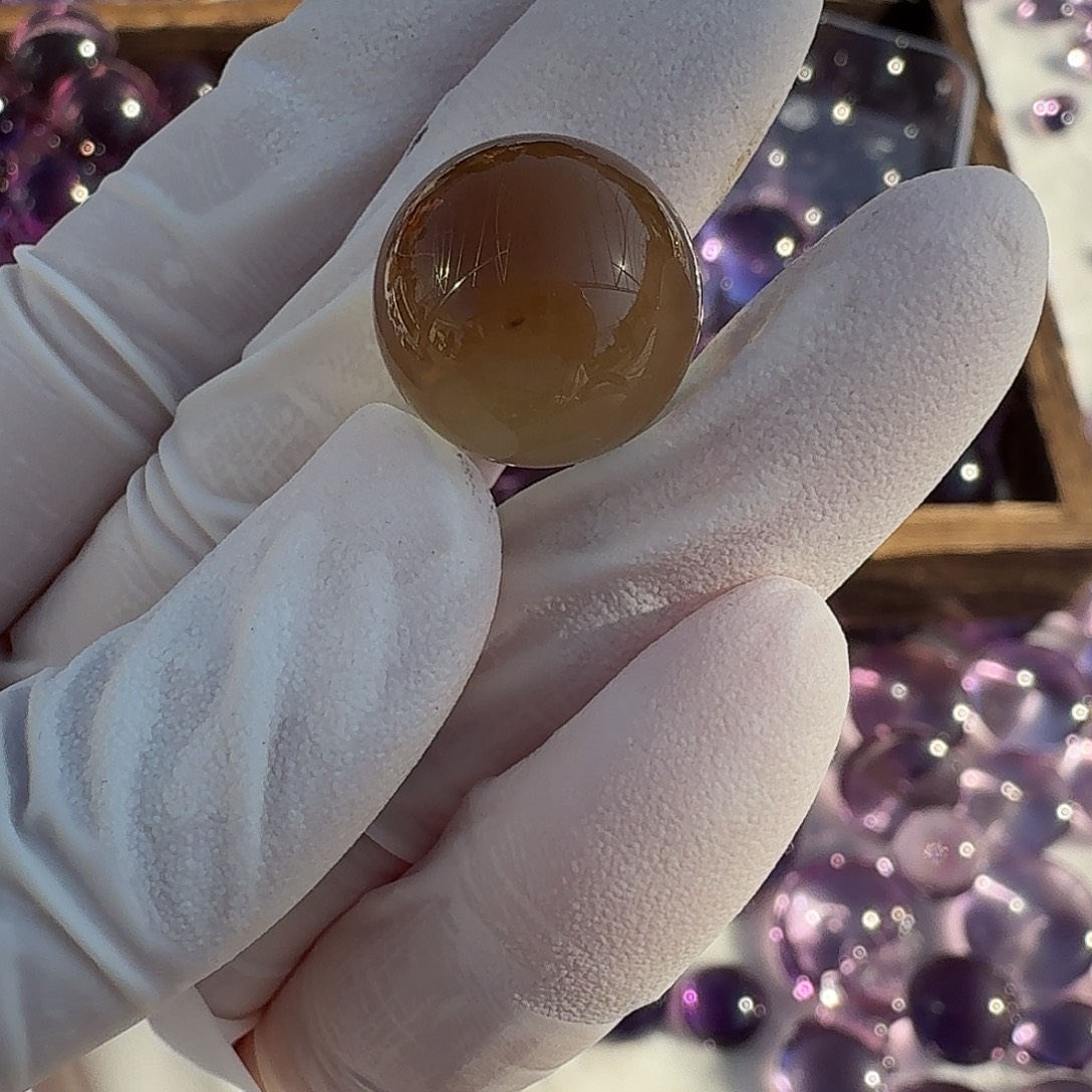 H***喜珠宝半成品水晶未镶嵌黄水晶