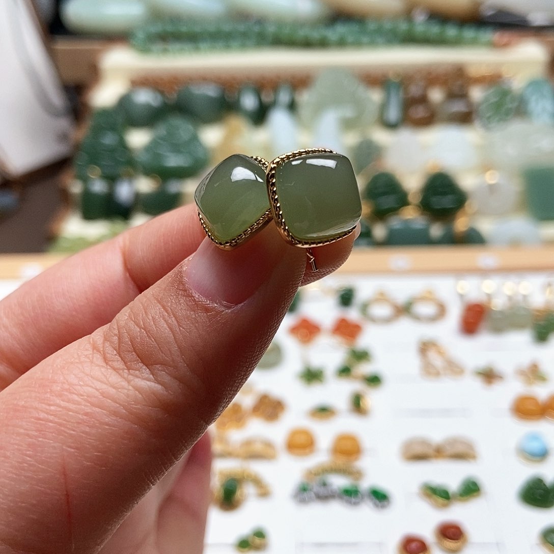 吊坠(不含链)银S925镶嵌和田玉