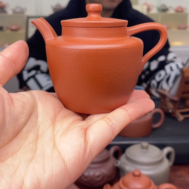 紫砂茶壶唐风宫灯 朱泥大红袍