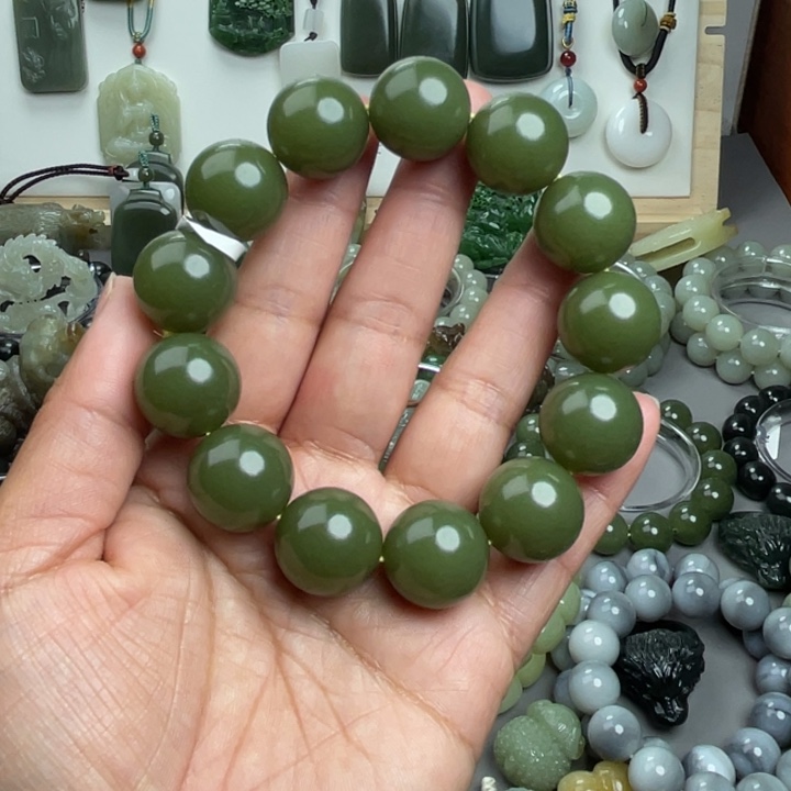 不***钢和田玉未镶嵌手链