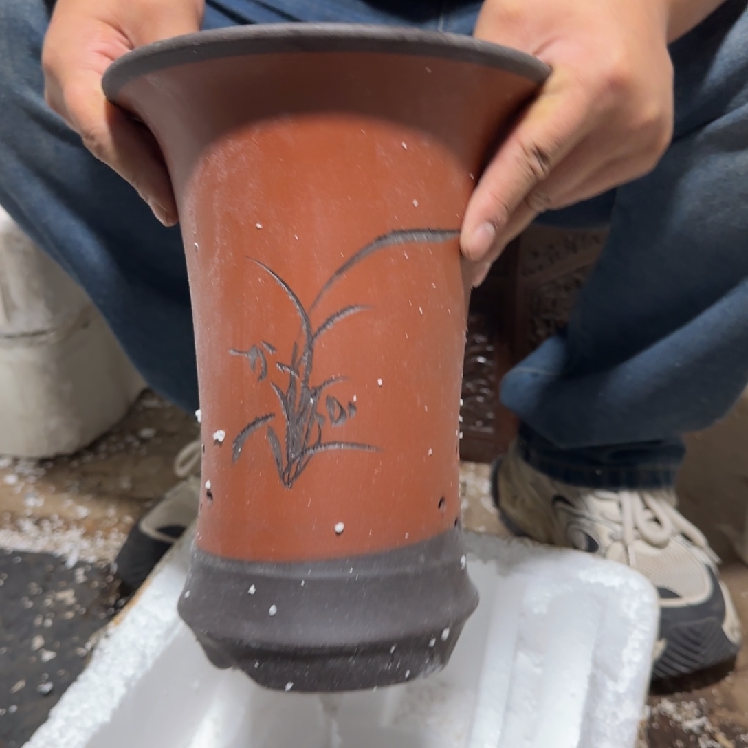 花盆紫砂瑕疵是我最