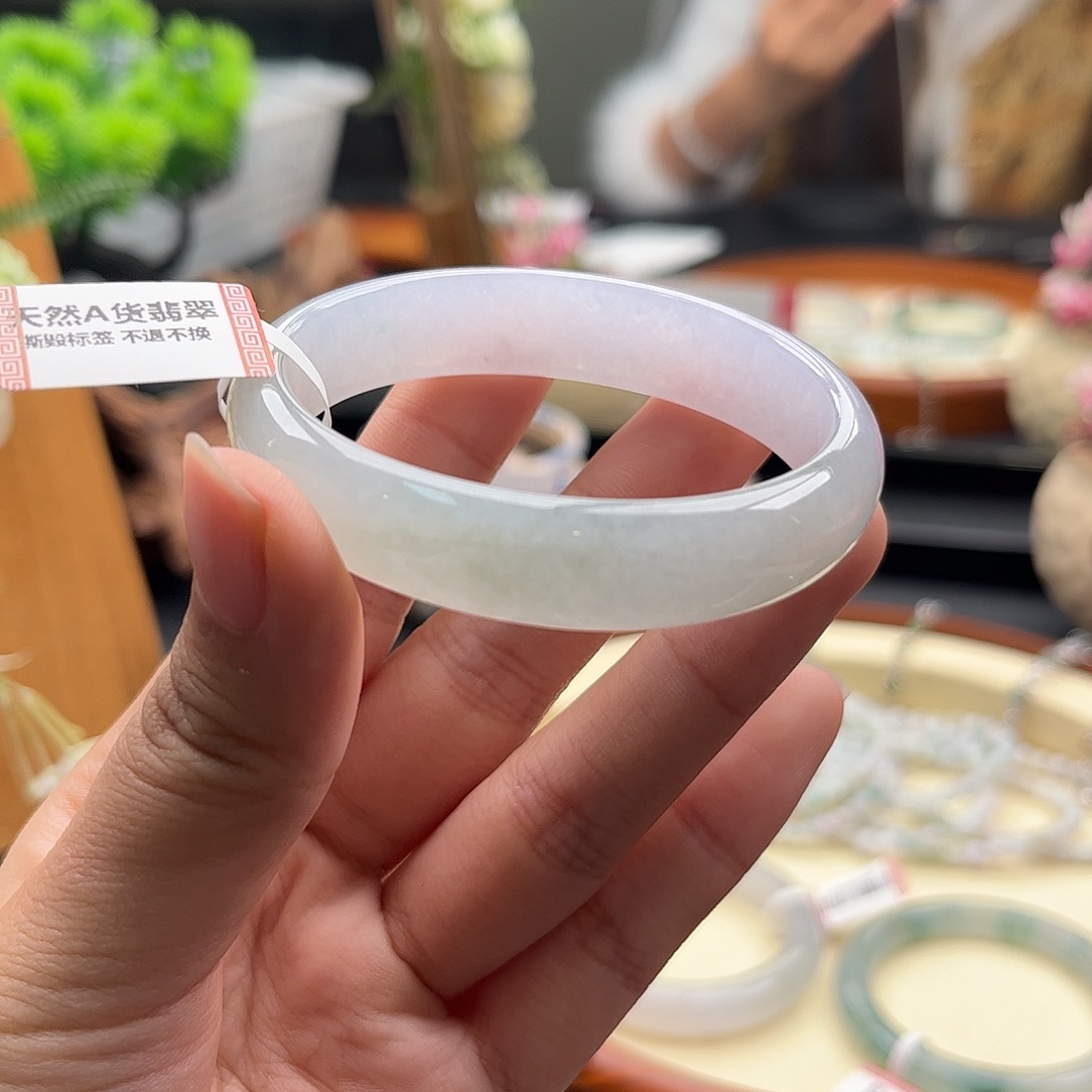 翡翠未镶嵌手镯53贵妃号43