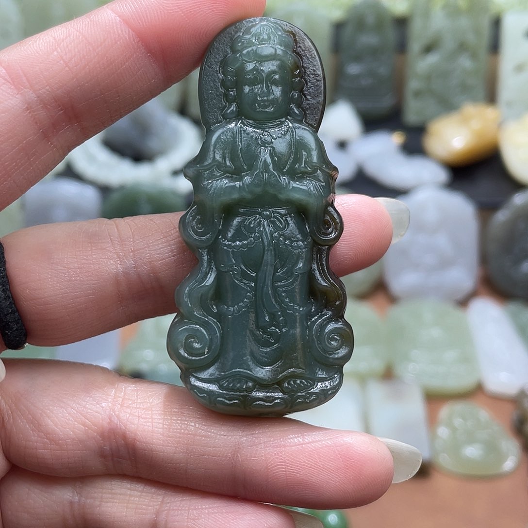 和田玉未镶嵌吊坠(不含链)