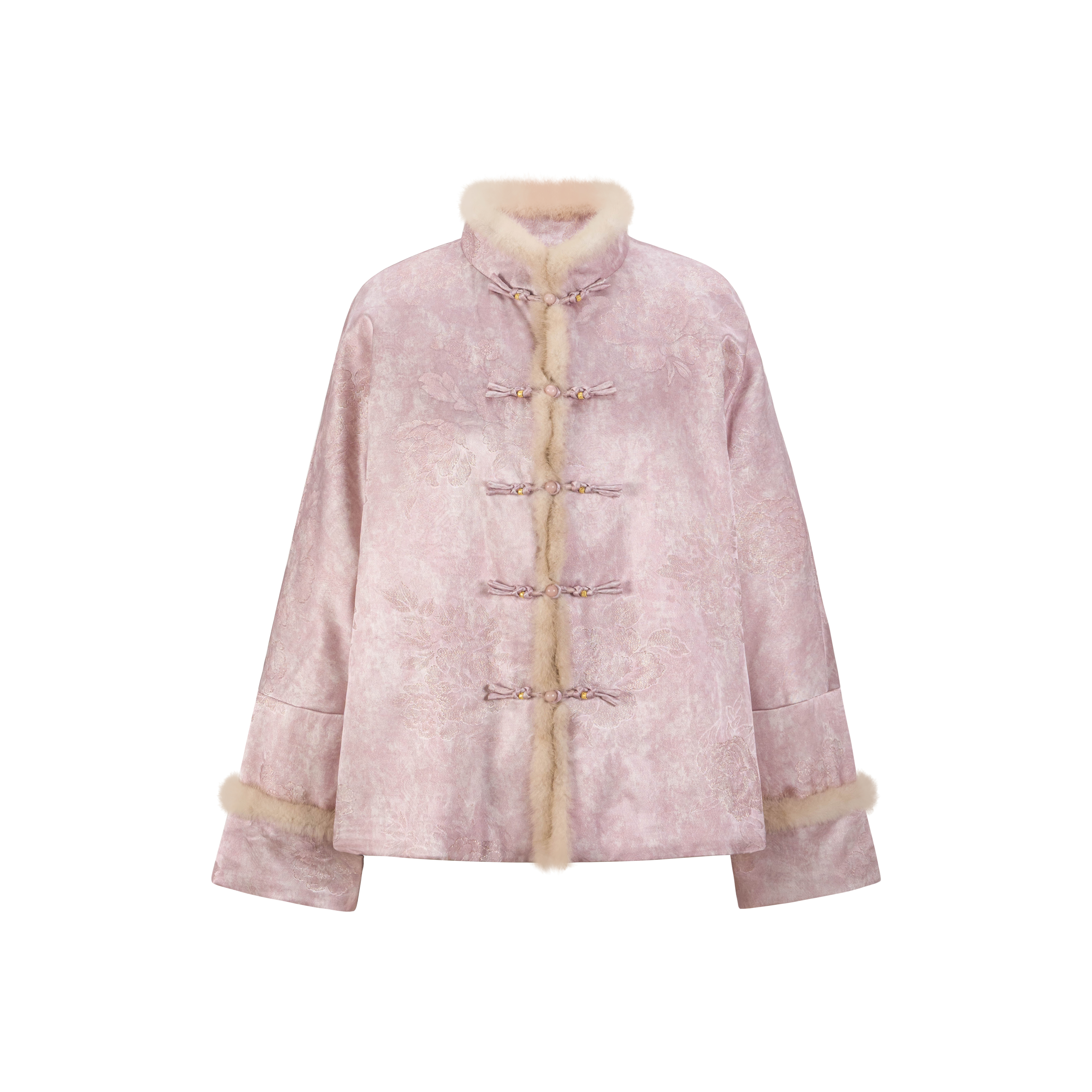 莨西子【星妍】新中式保暖轻奢桑蚕丝棉衣小众通勤百搭时尚棉服新款