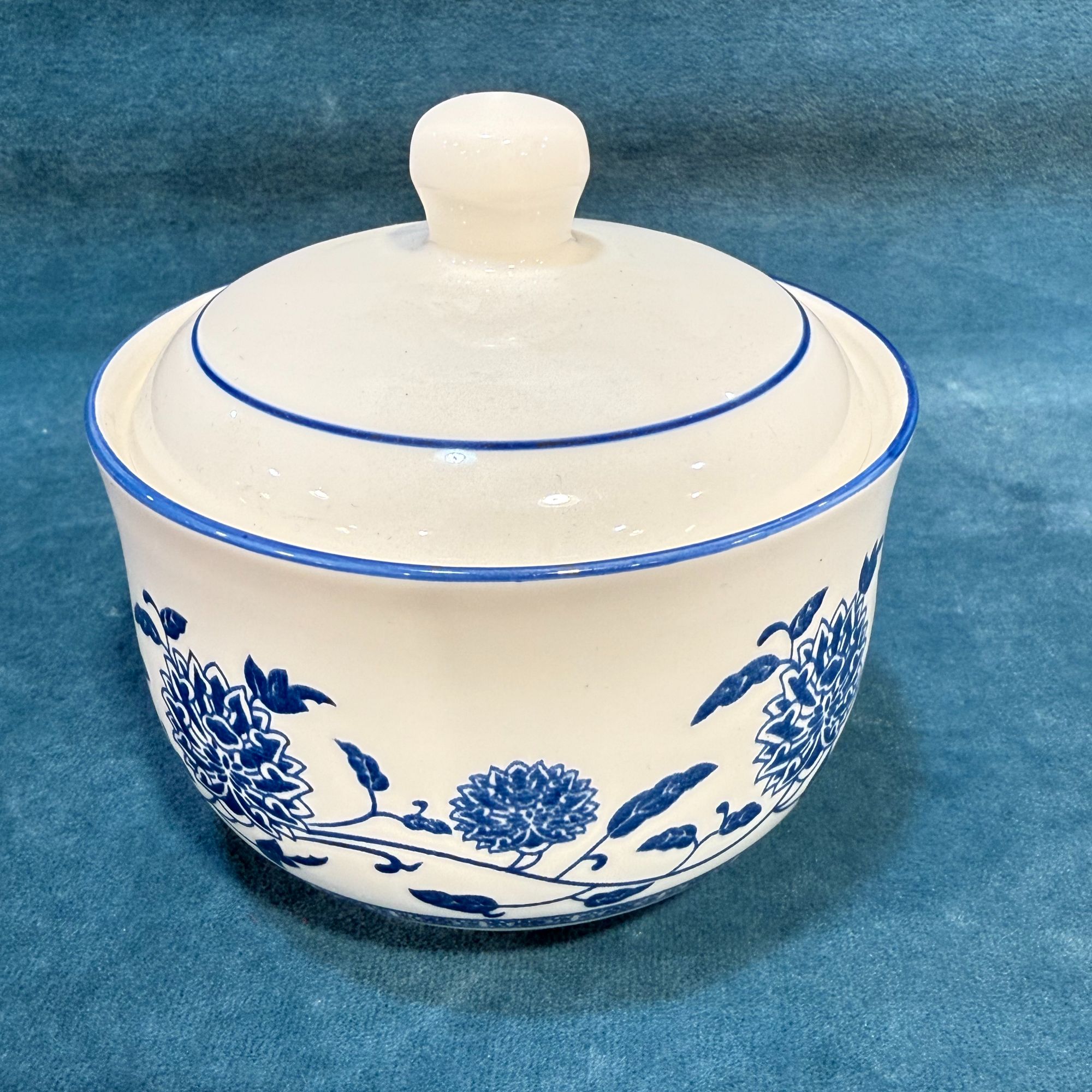 青花调味罐-400ml 送陶瓷勺子 可做炖盅