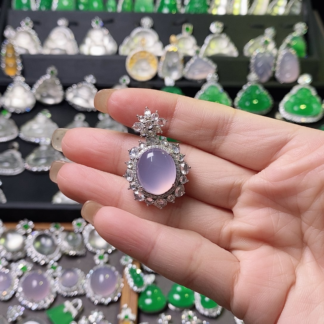 玛瑙/玉髓颈饰银S925镶嵌5****6