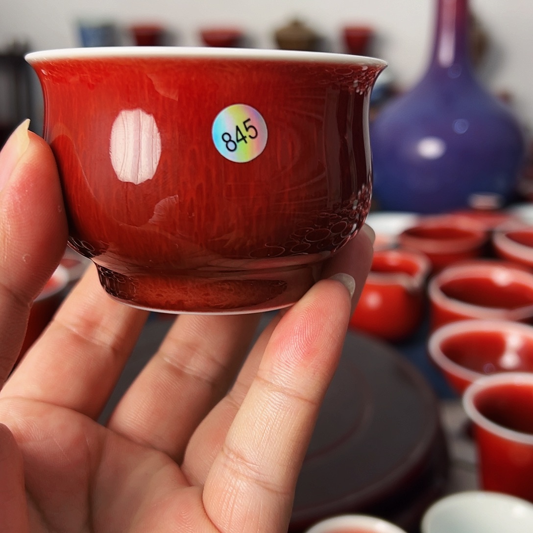 景德镇陶瓷原矿郎红茶具微瑕