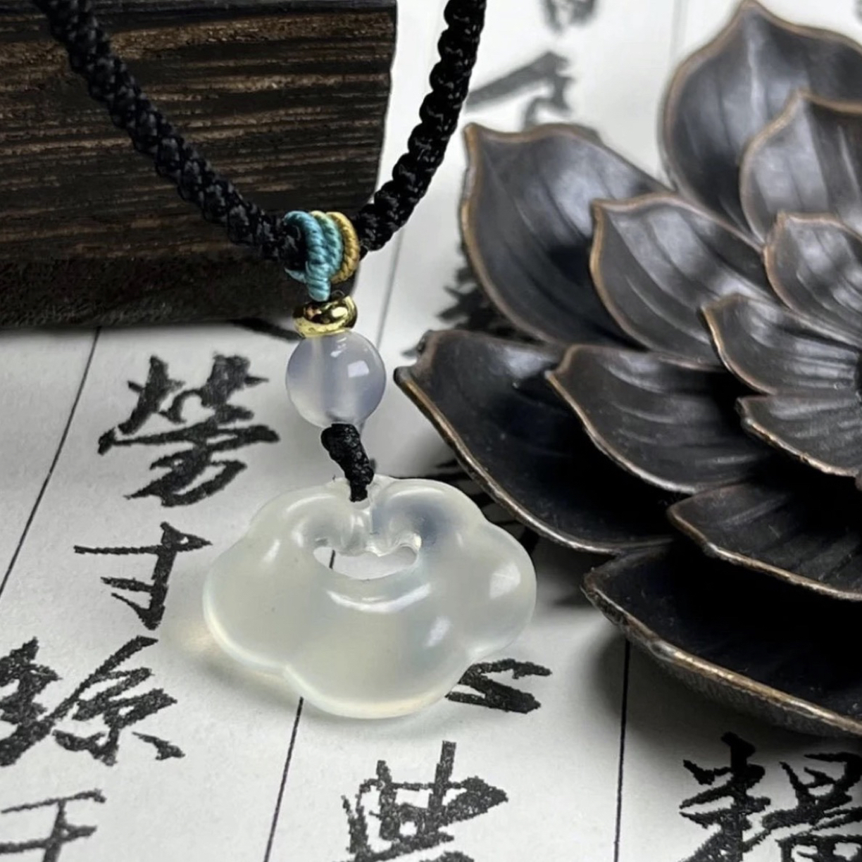 岫玉岫岩如意精品挂件礼物纯天然玉石吊坠男女项链祥云平安