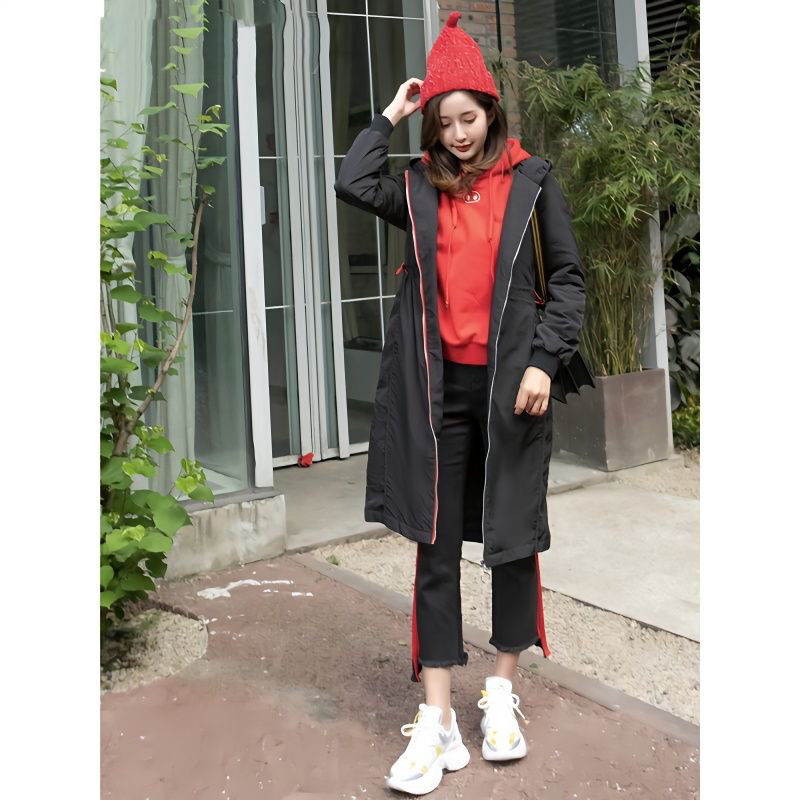 【不退换】朵以新款连帽抽绳收腰春秋羽绒服33TQ926098原699现199