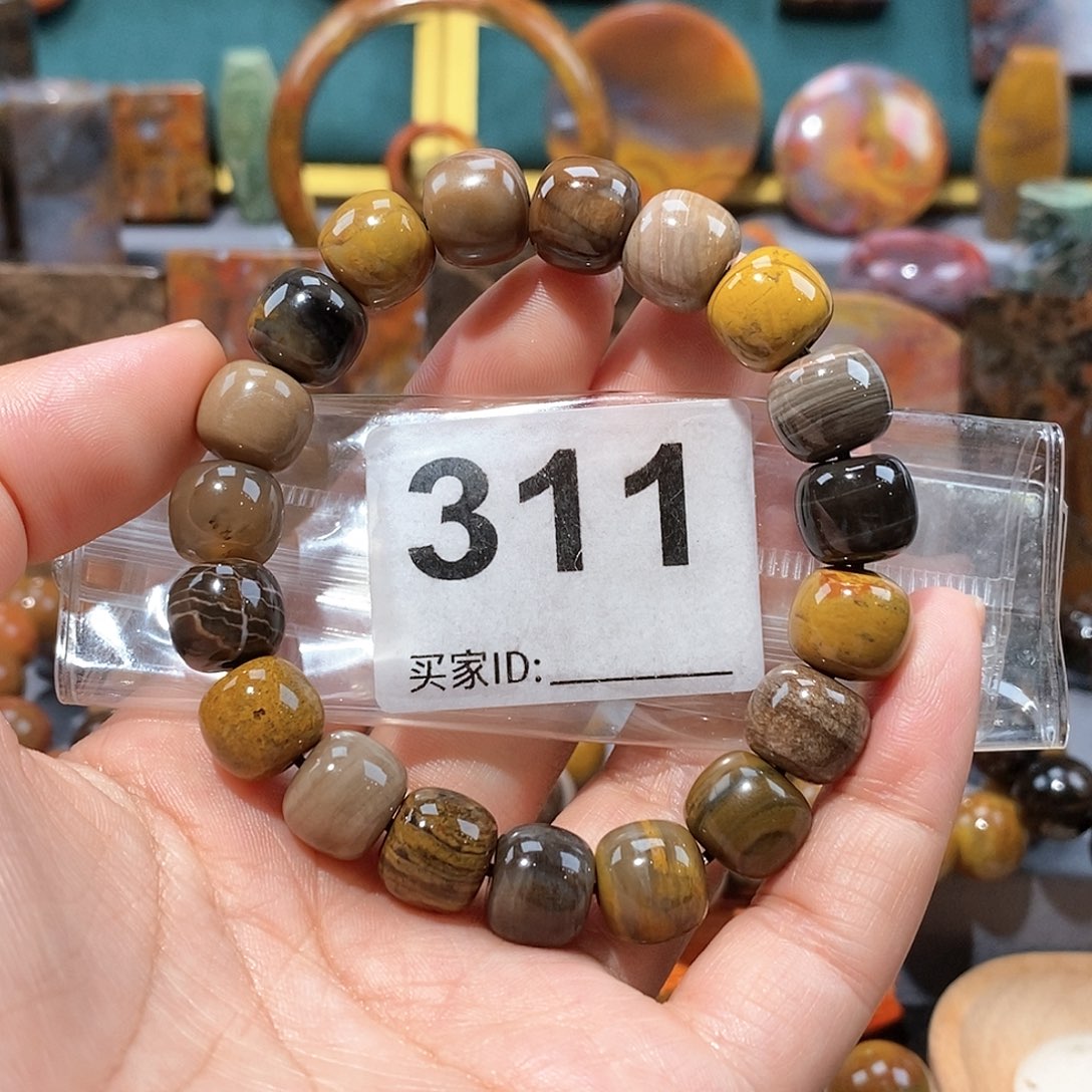 硅化玉天然北票硅化玉手串未镶嵌天然北票硅化玉手串