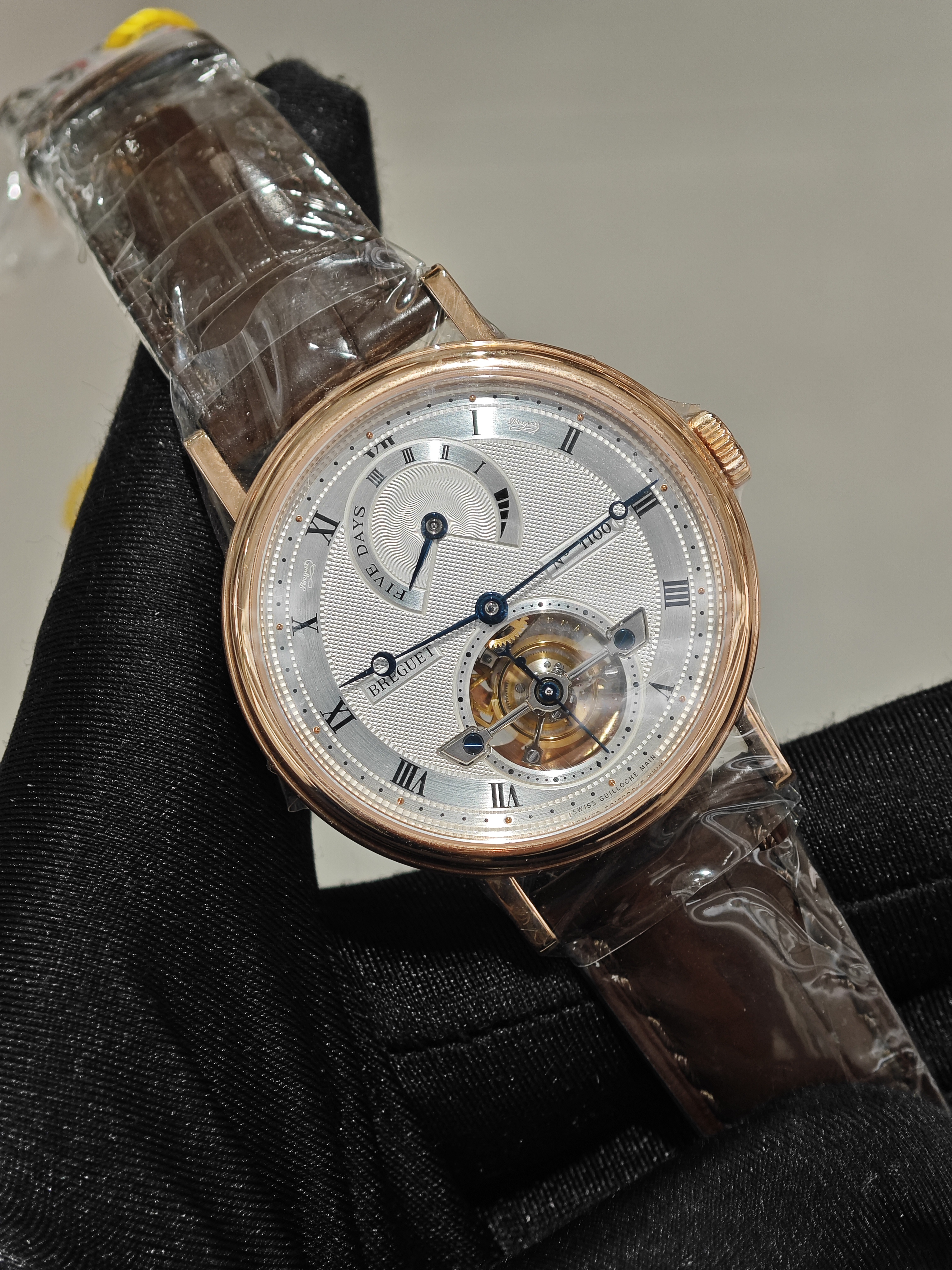 95新 BREGUET/宝玑 16年经典复杂系列5317BR白盘陀飞轮男士机械表