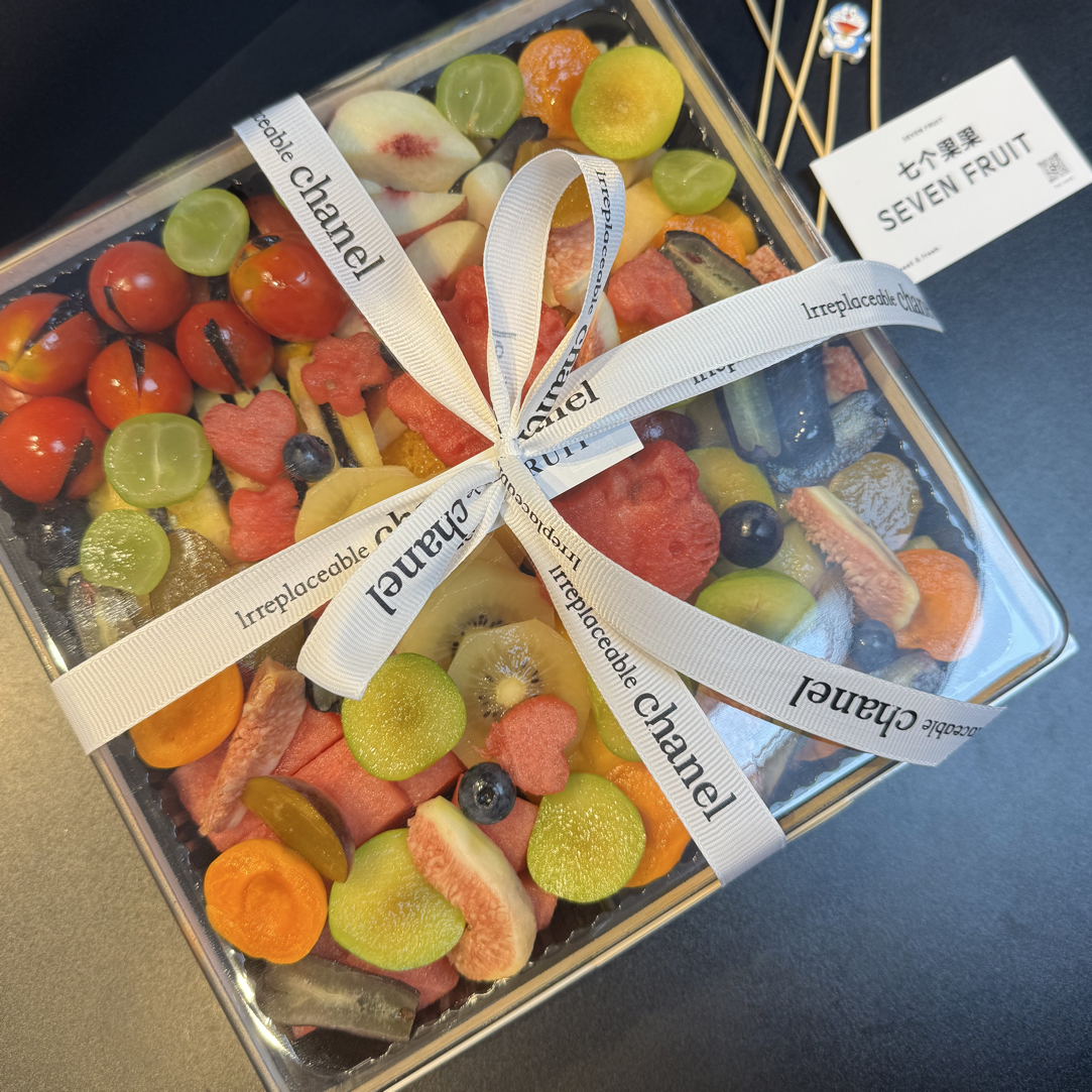 果切【大方格】缤纷大方格果切（最少10种水果～随机）