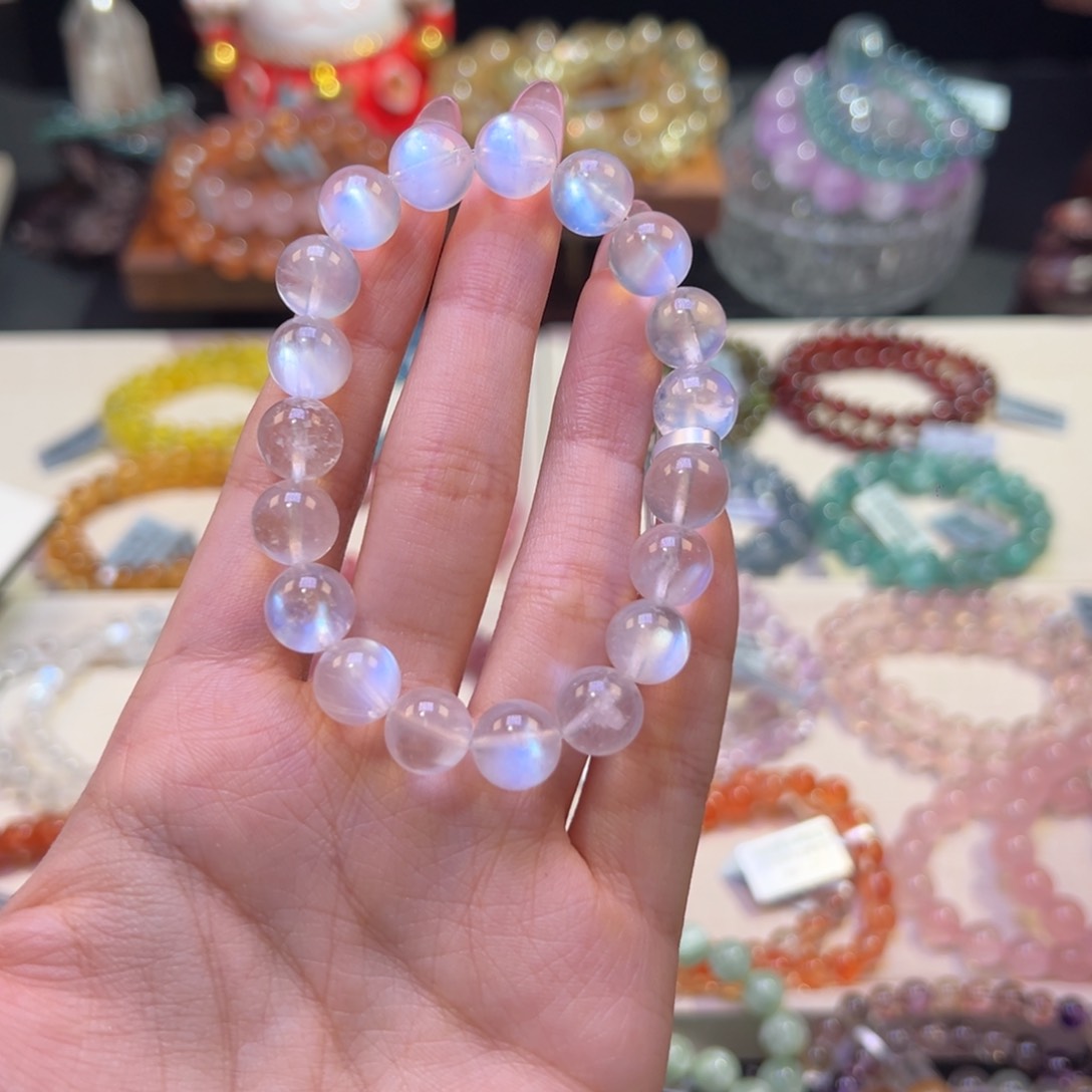 手串未镶嵌长石10m祖宗级老矿蓝月光