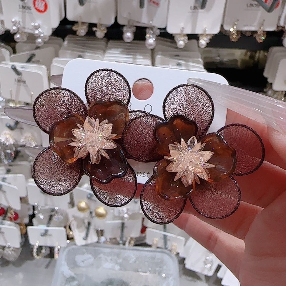 锆石铜合金925银耳环