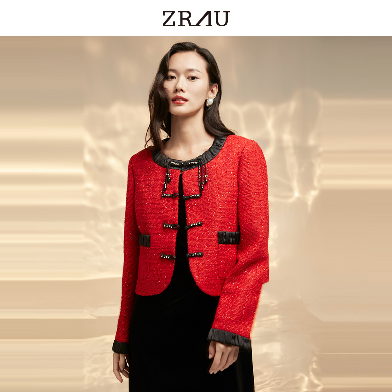 【臻选】ZRAU热烈明艳显白短款外套Z1241W0002