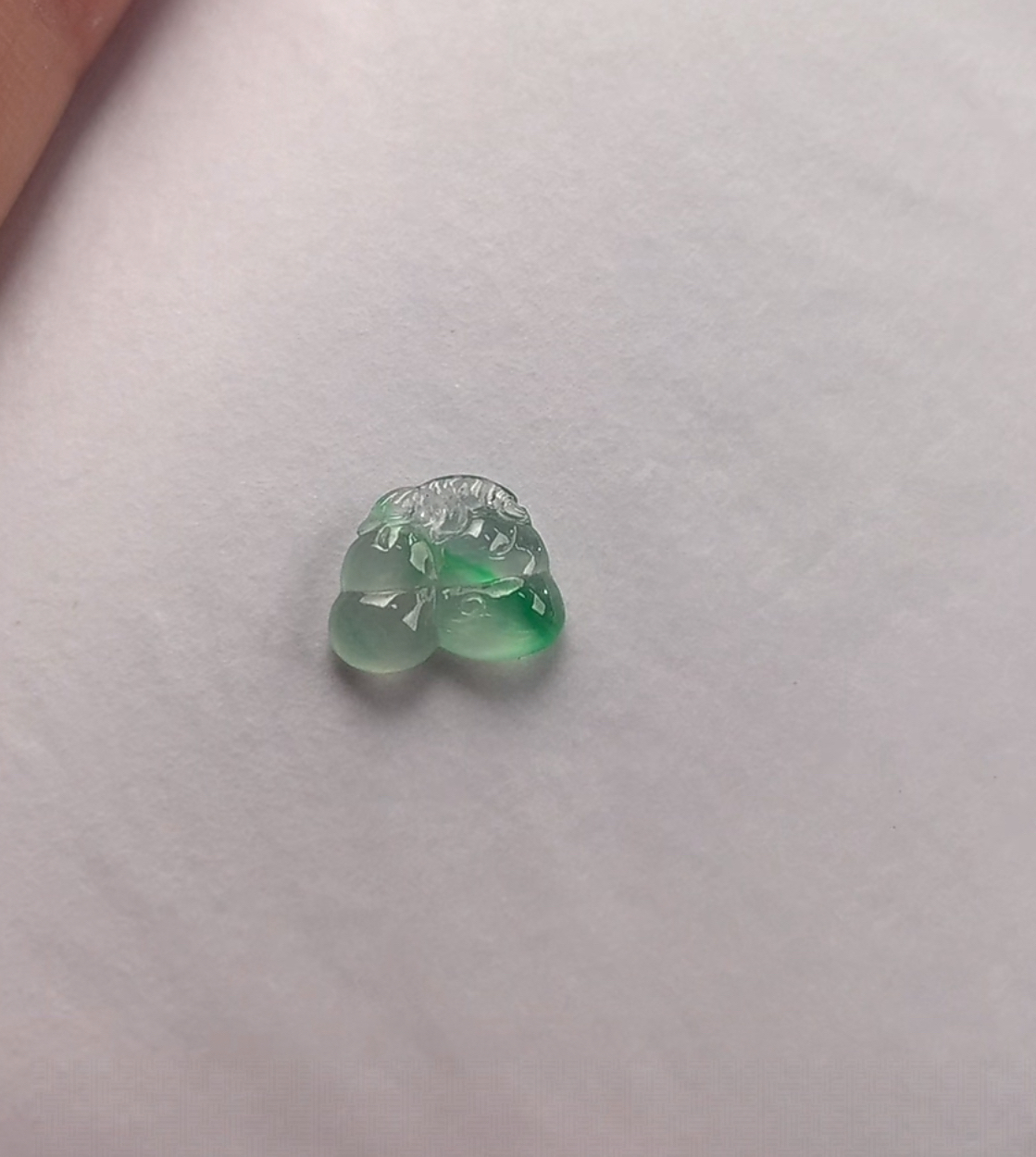 天然缅甸翡翠A货未镶嵌金丝阳绿双生福禄瓜