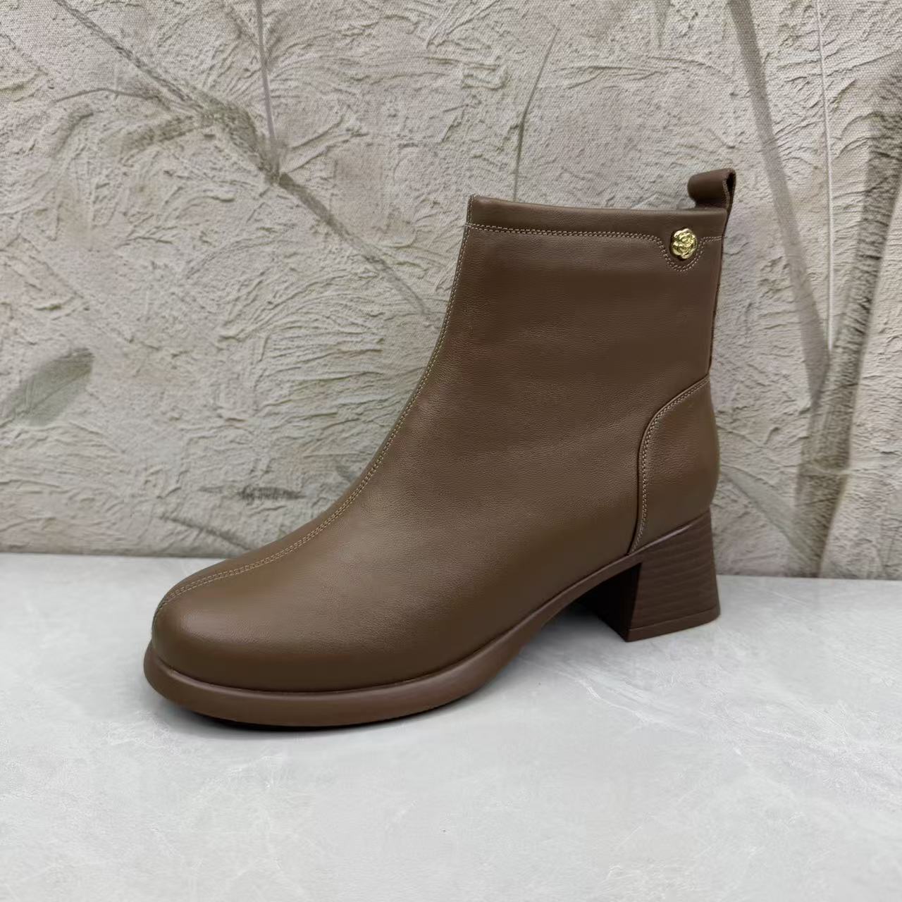 短靴女女靴子（羊皮）女 40853 绒