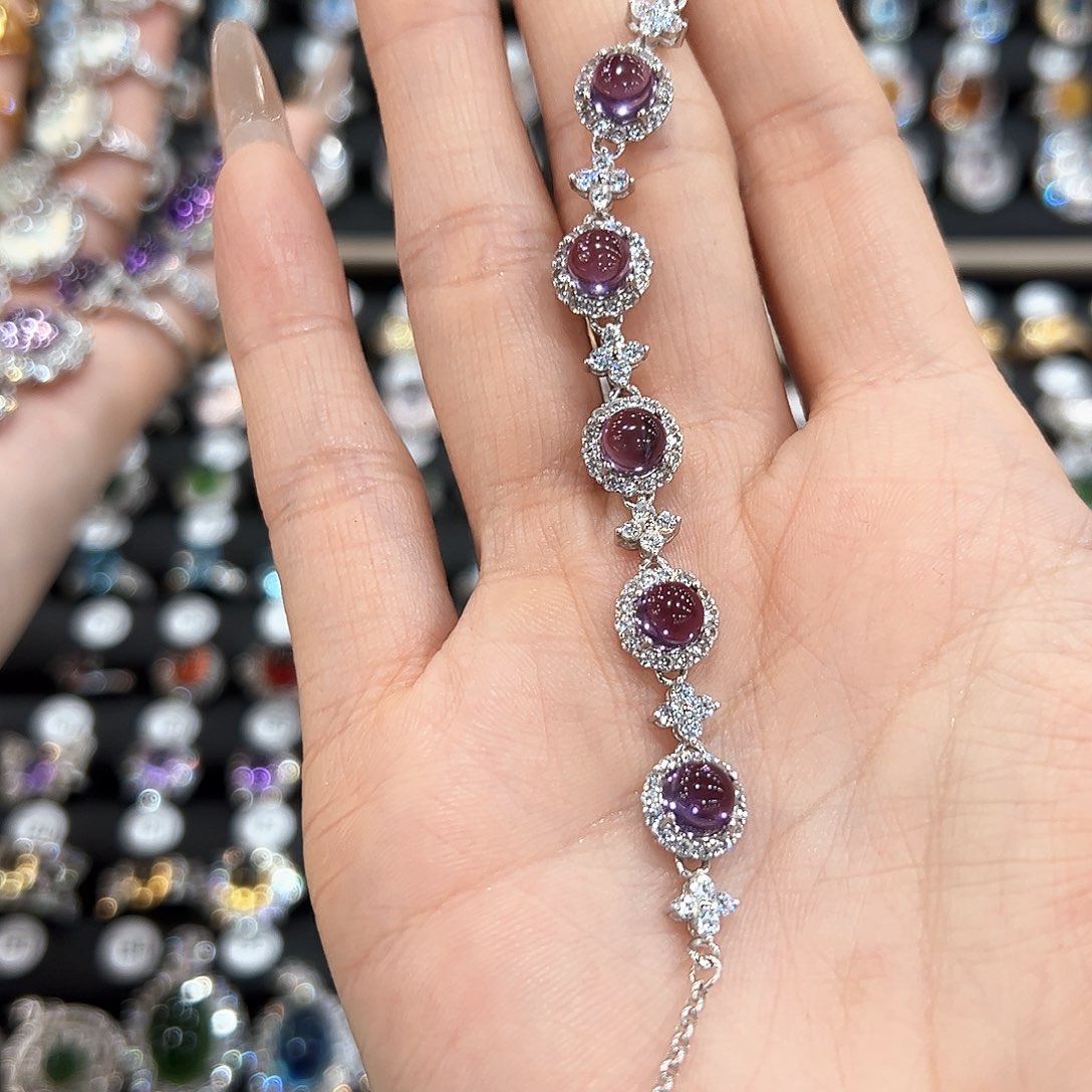 水晶金色拖不保色介意慎拍银托不掉色银S925镶嵌ヤ****年