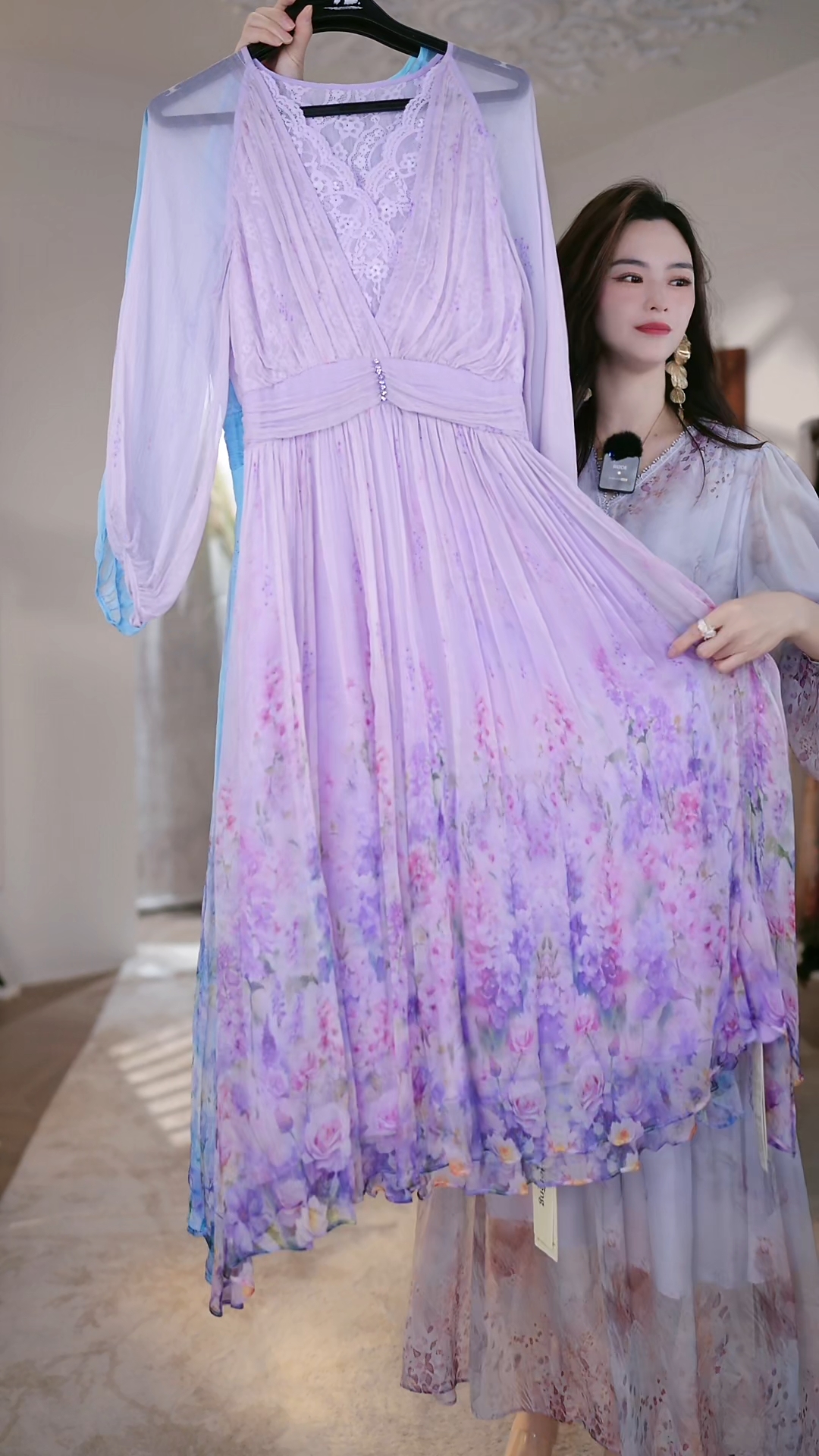 文文-重磅100桑蚕丝连衣裙Q24172