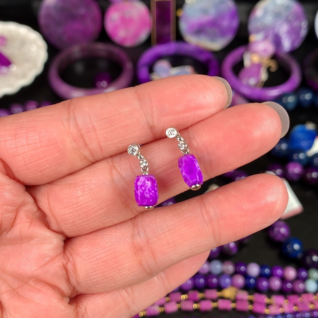 苏纪石（舒俱来）未镶嵌耳坠