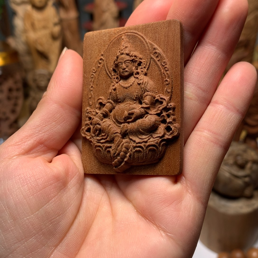 檀香木手串/手链老山檀香雕刻件牌牌