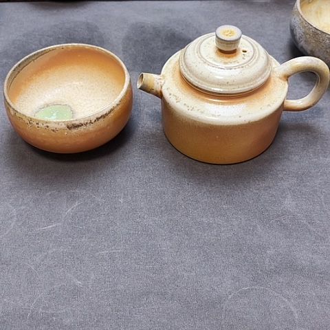 麻***蒜盖碗景德柴烧茶具-纯手工茶具