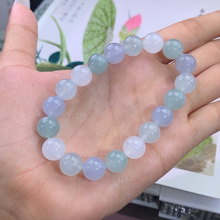 手链翡翠未镶嵌翡翠清爽马卡龙手串