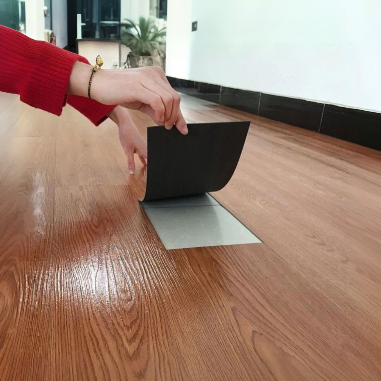 PVC自粘木纹地板革地板贴卧室加厚耐磨宿舍家用改造环保塑胶地垫A