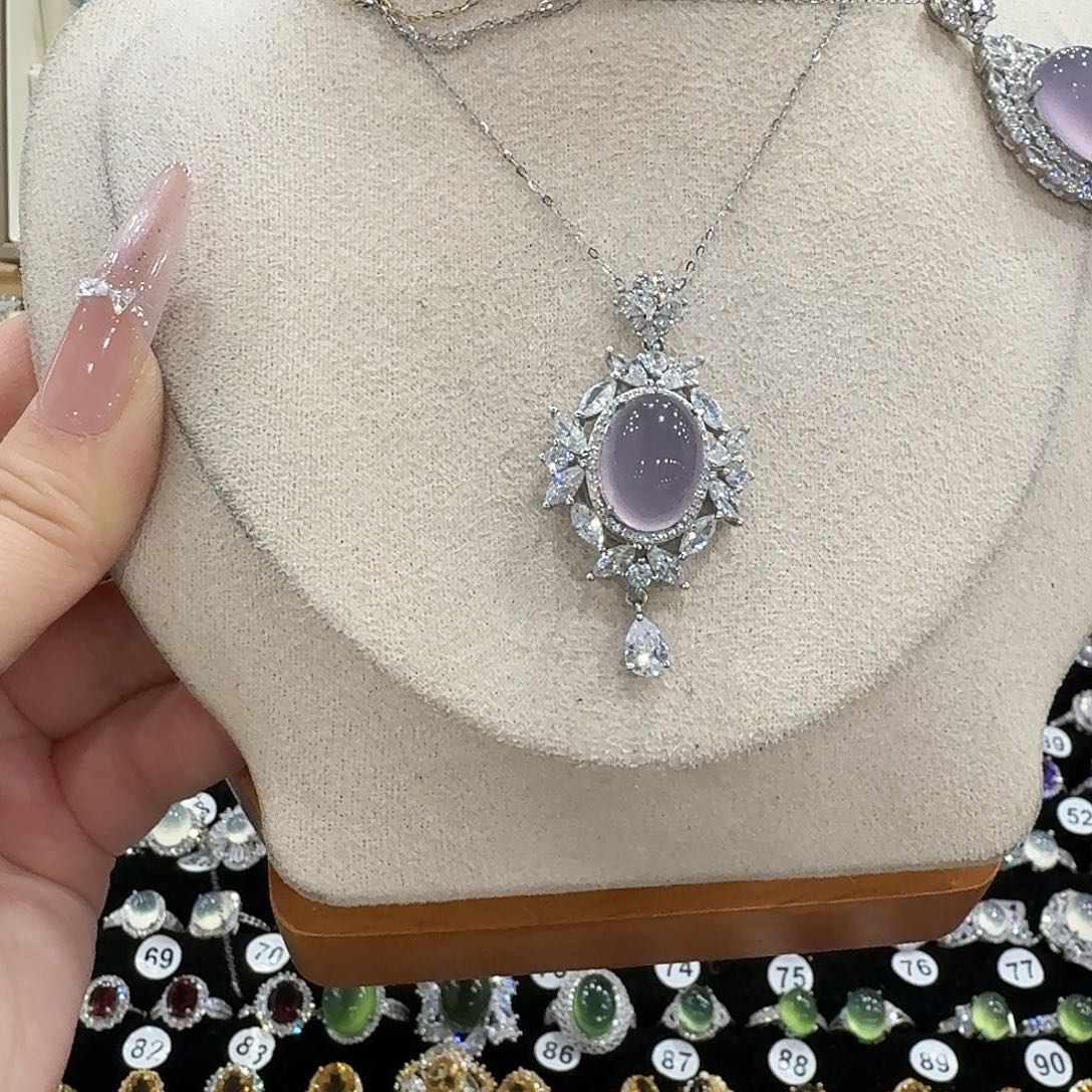 *****颈饰萤石银S925镶嵌