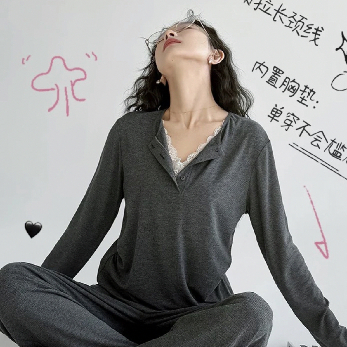 （500-550）品牌睡衣家居服男女款套装