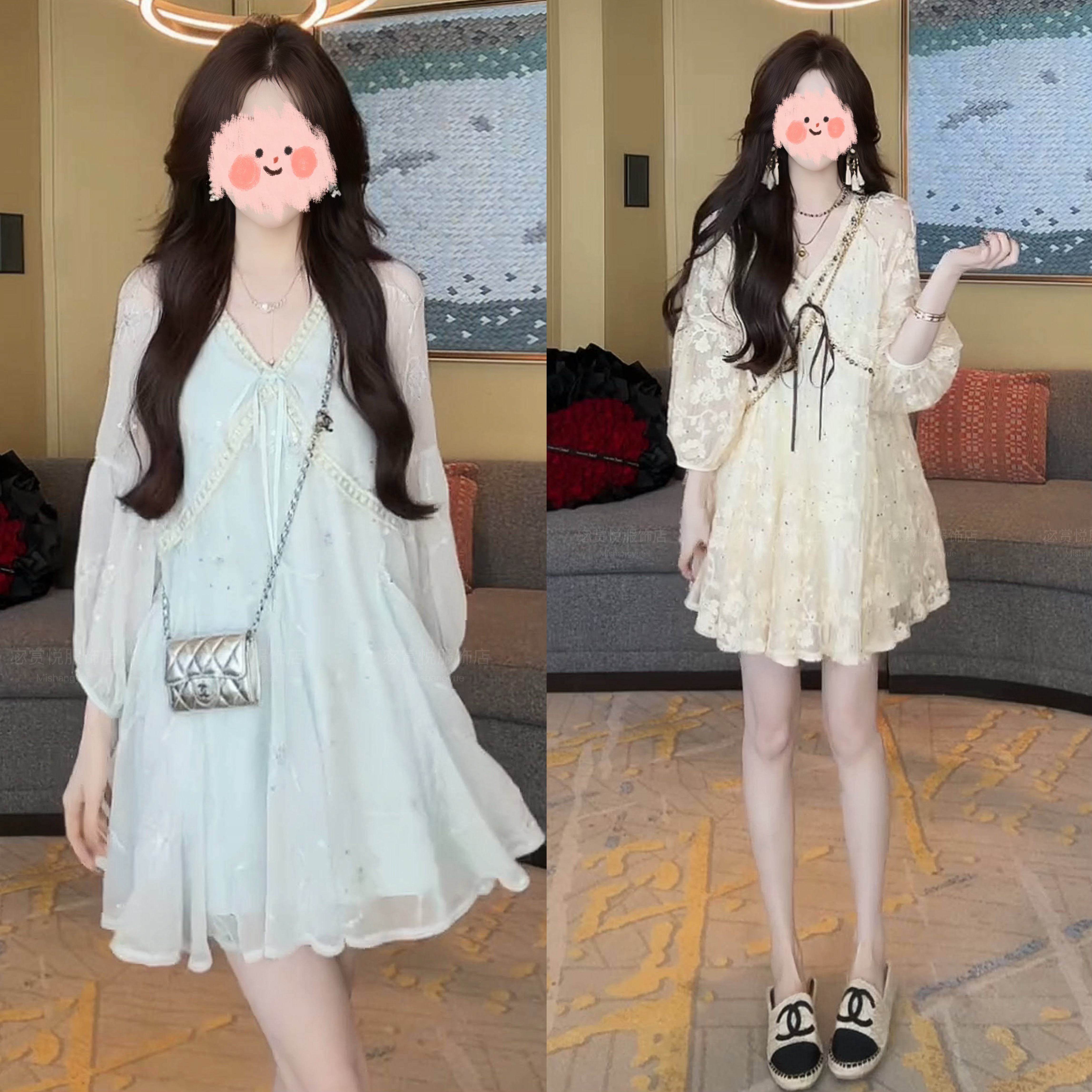 2025夏季新款出游穿搭纯欲慵懒风老钱风松弛感防晒时尚舒适连衣裙